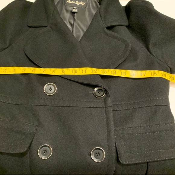 Sandra Angelozzi Women’s Double Breasted Wool Coat, Black Size 40 - Picture 13 of 16